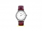 Preview: Wundrwatch Silver Burgundy Calf Einzeigeruhr