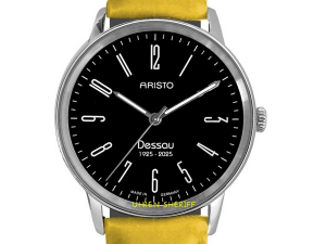 Preview: Aristo Quarzuhr 100 Jahre Bauhaus Dessau 4H283-QLG-100 Zifferblatt
