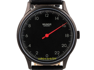 Wundrwatch Silver Caramel Suede Einzeigeruhr Zifferblatt