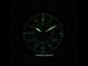Aristo Fliegeruhr - 3H09E Nachtansicht