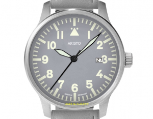 Aristo Fliegeruhr 3H236 grau Zifferblatt
