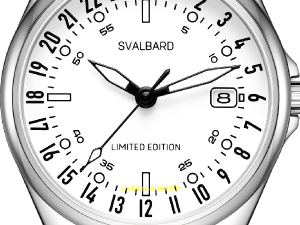 24 Stunden Quarzuhr von SVALBARD - Arctic GA24 Zifferblatt