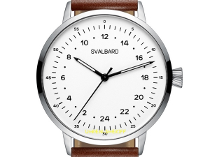 24 Stunden Uhr von Svalbard AA48 Zifferblatt