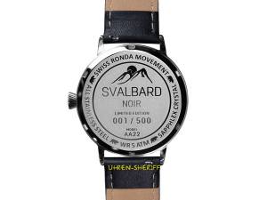 24 Stunden Uhr von SVALBARD - Noir AA22