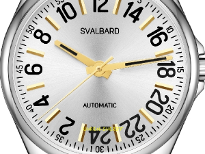 24 Stunden Quarzuhr von SVALBARD - Solstråle GH26 Zifferblatt