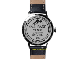 Linksläuferuhr von SVALBARD Tilbake AC12 Gehäuseboden