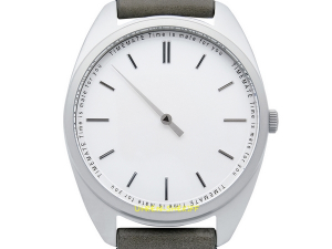 Einzeigeruhr von TIMEMATE - Mate 102 Silver Grey Off-White