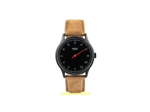 Wundrwatch Silver Caramel Suede Einzeigeruhr