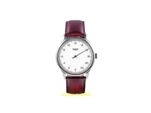 Wundrwatch Silver Burgundy Calf Einzeigeruhr
