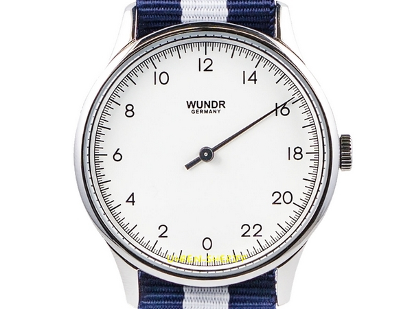 Wundrwatch Silver Natoband Einzeigeruhr Zifferblatt