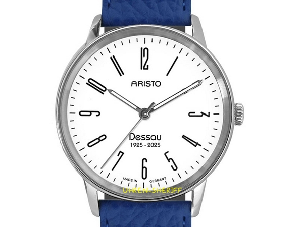 Aristo Quarzuhr 100 Jahre Bauhaus Dessau 4H283-QLR-100 Zifferblatt