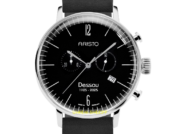 Aristo Bauhaus Chrono 4H285-VLB-100 schwarzes Zifferblatt