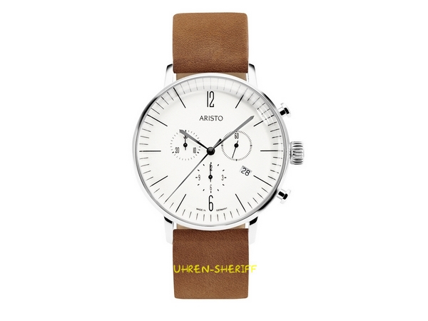 Aristo Bauhaus Chrono 4H150 schwarzes Zifferblatt
