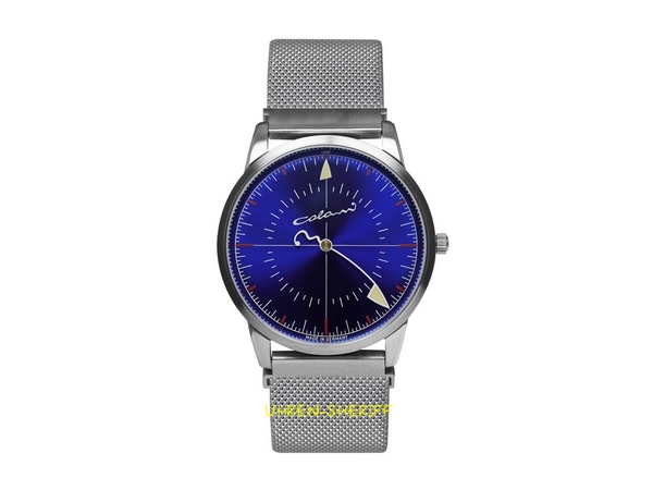 Colani Einzeigeruhr blau