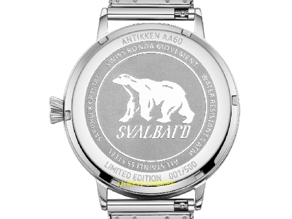 24 Stunden Uhr von SVALBARD - Antikken AA60 Gehäuseboden