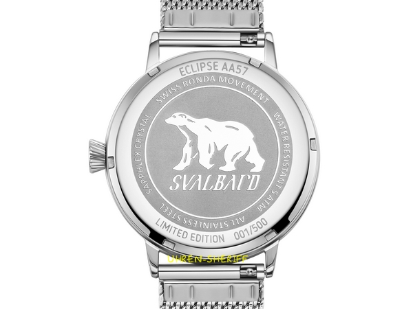 24 Stunden Quarzuhr von SVALBARD - Eclipse AA57 Boden