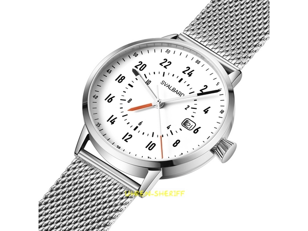 24 Stunden Quarzuhr von SVALBARD - Evertime AA54 Milanaiseband