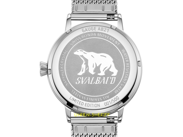 Einzeigeruhr von SVALBARD - GAUGE AB21 Rückseite