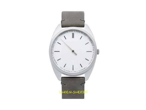 Einzeigeruhr von TIMEMATE - Mate 102 Silver Grey Off-White