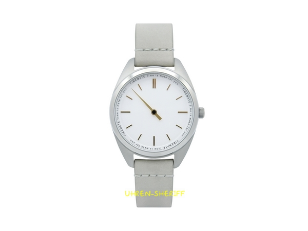 Einzeigeruhr für Damen von TIMEMATE - Mate 302 Silver Light Grey Off White