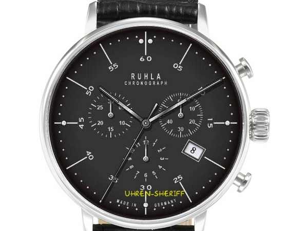 Ruhla Chronograph im Bauhausstil 91204 Detailansicht
