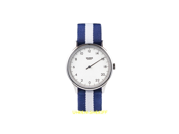 Wundrwatch Silver Natoband Einzeigeruhr