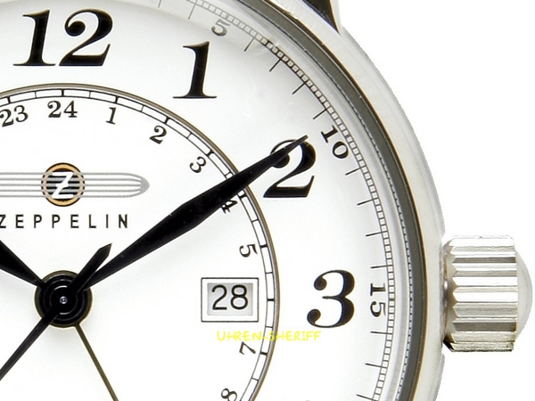 Zeppelin Fliegeruhr - 7642-1 -Zifferblatt Detail